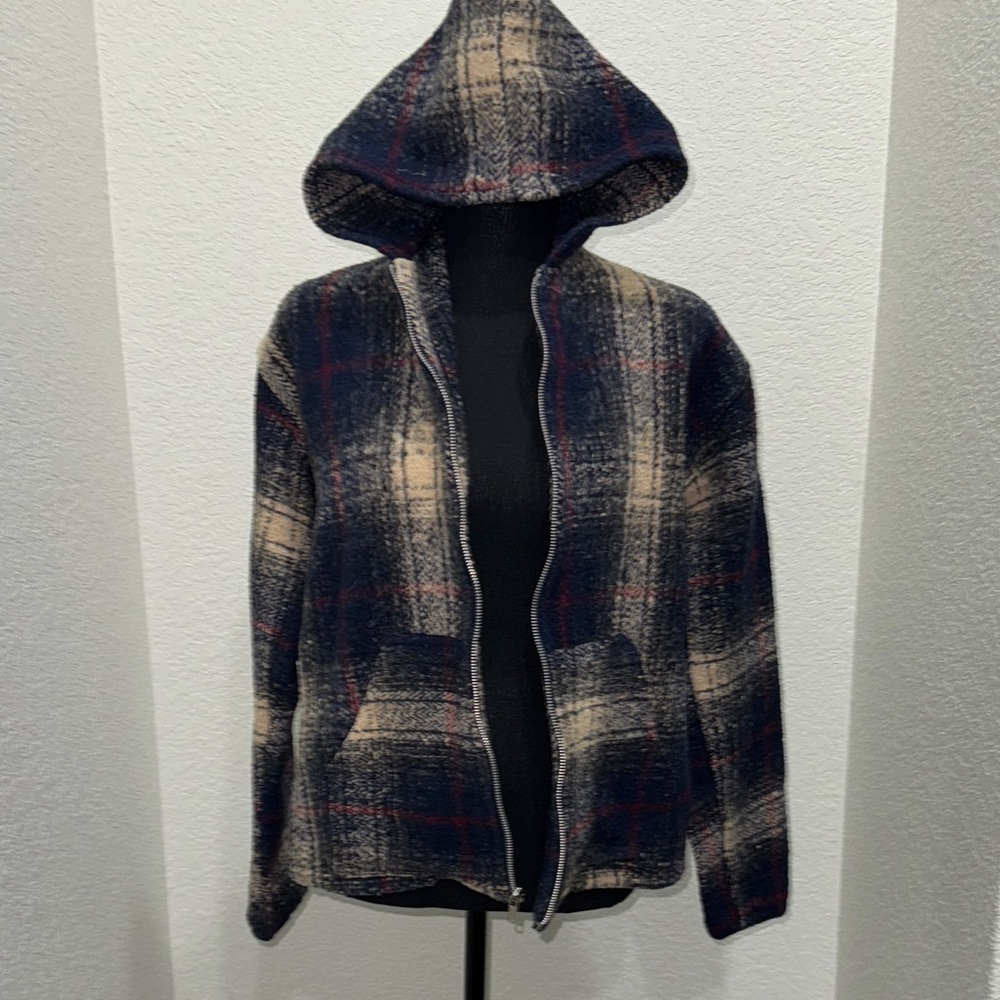 EARTH RAGS Plaid Hooded Kids Jacket